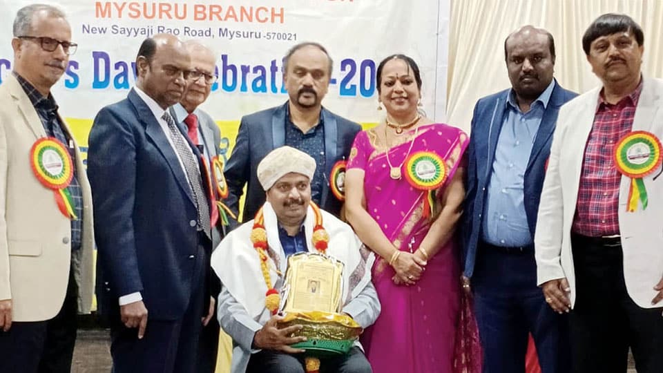 IMA Mysore Branch felicitates Dr. G.R. Chandrashekar