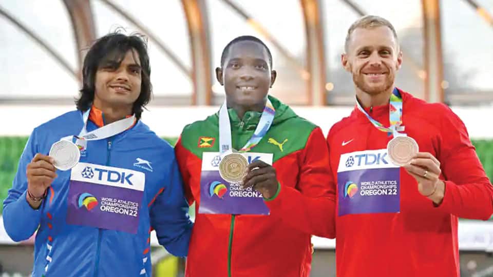 Neeraj Chopra becomes 2nd Indian to win a World Championships Medal