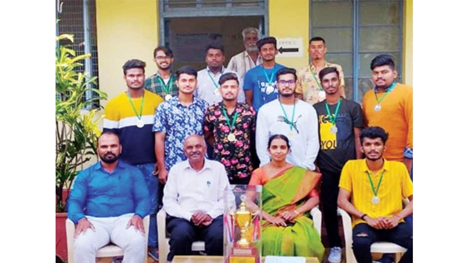 Runners-up in Inter-College Throwball Competition