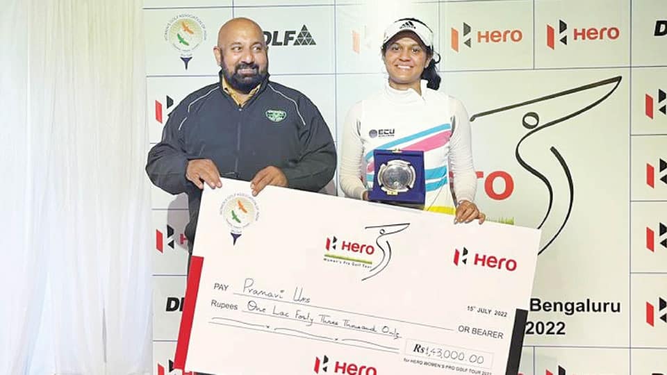 Pranavi Urs wins season’s 4th title on Hero WPGT