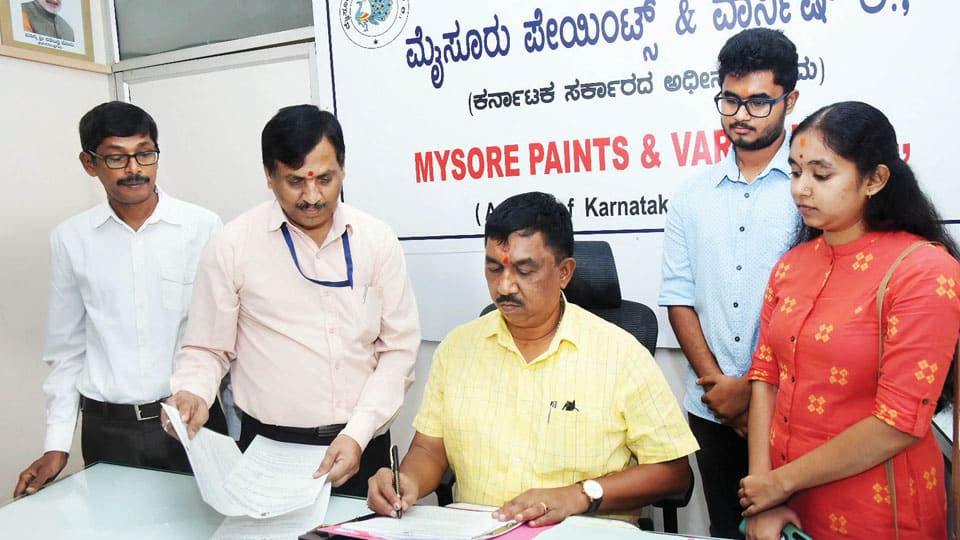 Raghu Kautilya takes charge as Mysore Paints & Varnish Chairman