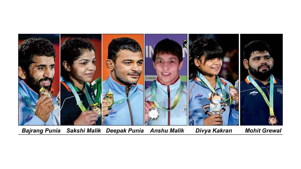 CWG – Day 8: Three gold, 1 silver, 2 bronze medals in wrestling