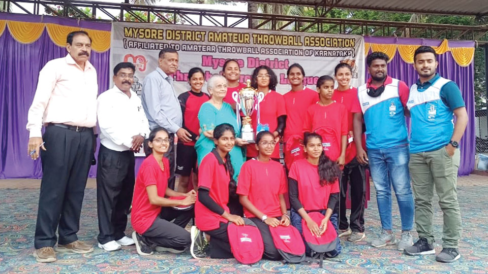 Winners of Mysore District Amateur Throwball Premier League