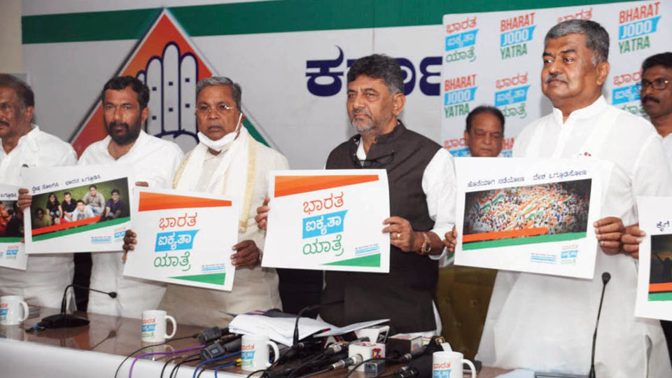 Congress to take out Bharat Jodo Yatra in Karnataka from Sept.30