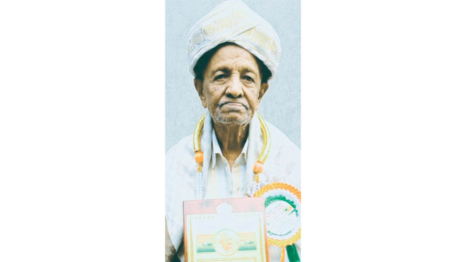 Freedom fighter from Mandya Siddalingegowda passes away