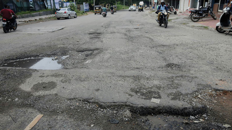 Grand Dasara illumination of potholes!