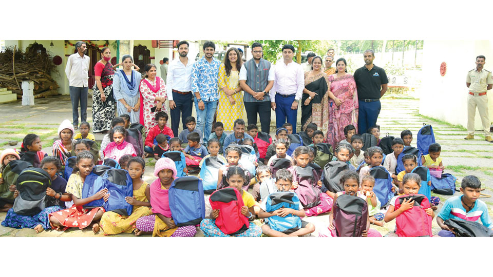 Education kits distributed to 60 children of Mahouts, Kavadis