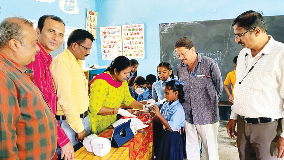 Rotary South East conducts health camp at Pailwan Basavaiah Govt. School