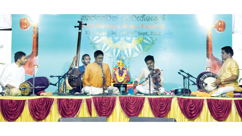 61st Heritage Music Festival at 8th Cross V.V. Mohalla: Abhishek-The instinctive musician
