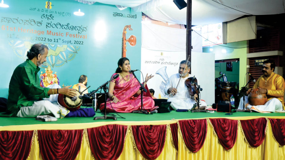 61st Heritage Music Festival at 8th Cross V.V. Mohalla: Mellifluous voice, great breath control and perfect shruti alignment