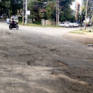 Pathetic condition of Balakrishna Rao Road near Ashoka Circle