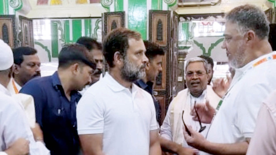 Rahul visits Masjid-e-Azam