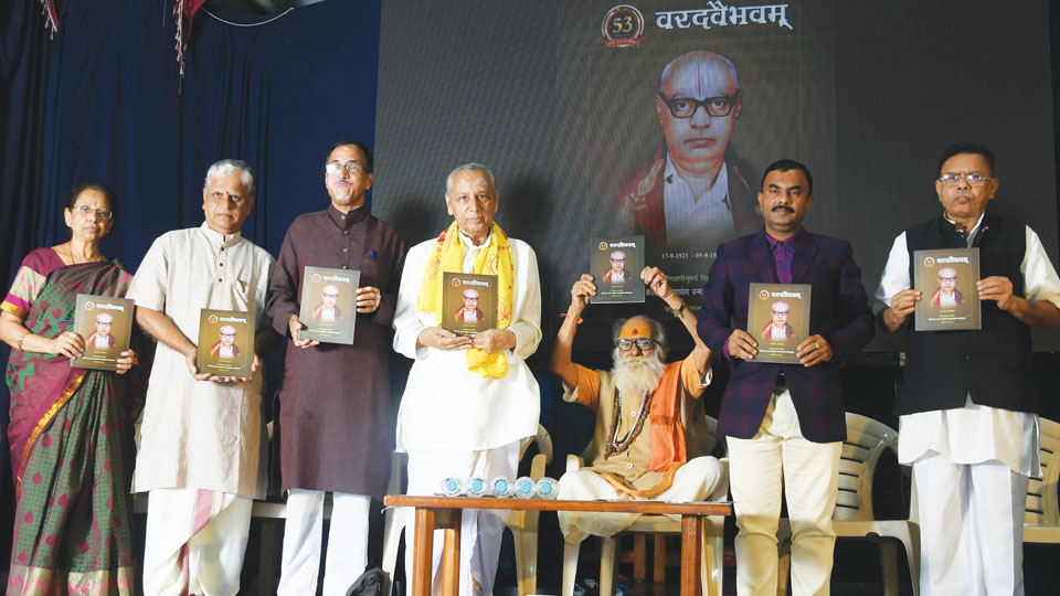 Birth centenary celebrations of ‘Sudharma’ Founder: Pandit Varadaraja Iyengar’s role in promoting Sanskrit was exemplary