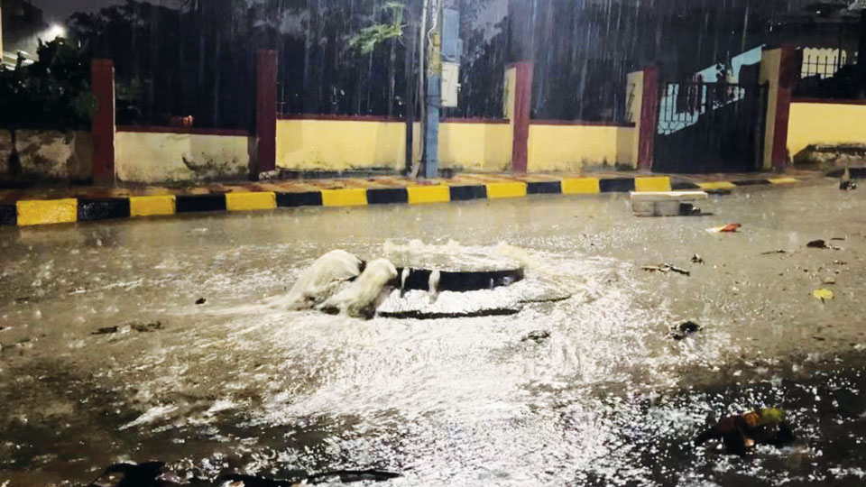 MCC encroaches Storm Water Drain in Yadavagiri