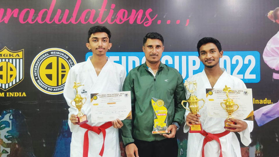 Prize winners in Karate