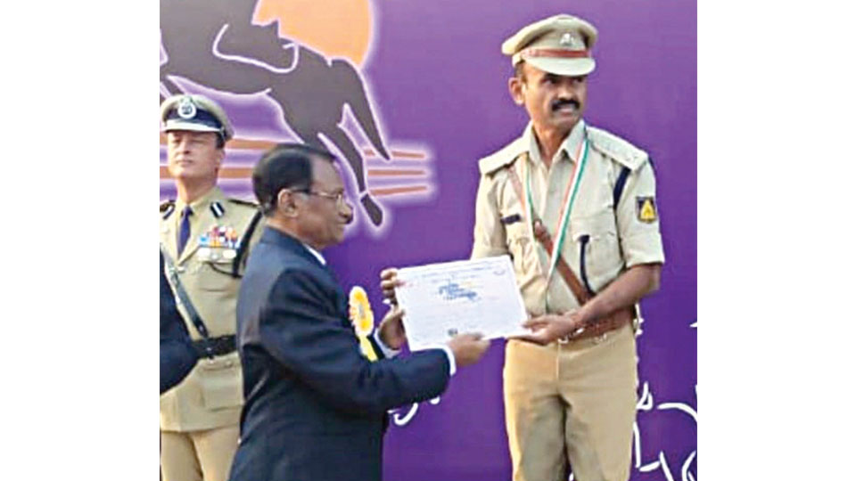 Mounted Police Commandant M.G. Nagaraju wins bronze