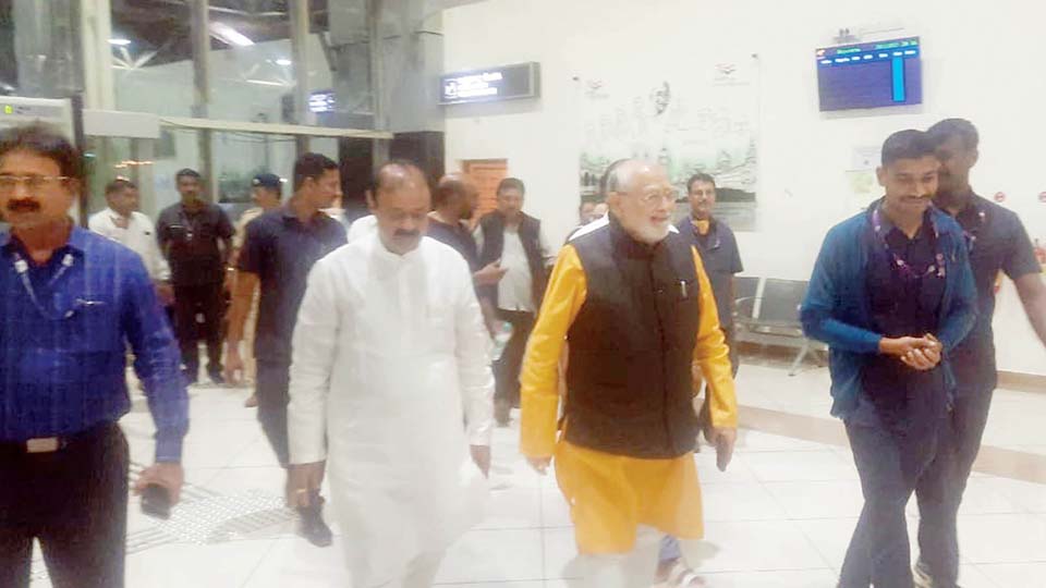 Prahlad Modi and family return to Ahmedabad in special flight
