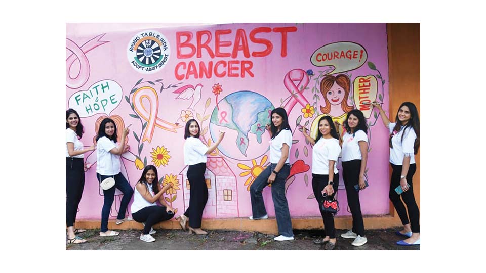 Awareness on breast cancer created through mural art