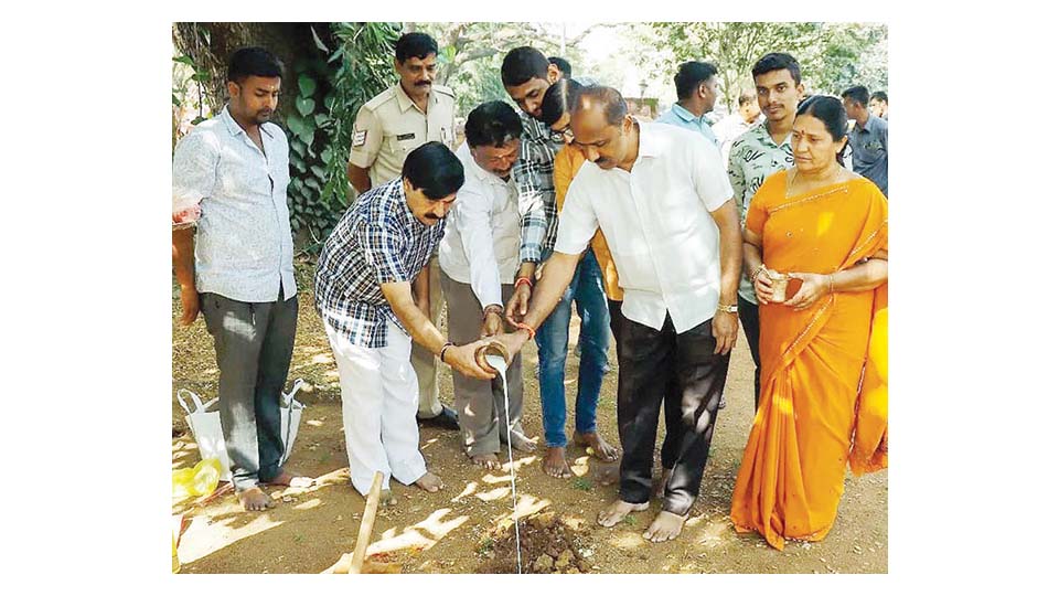MLA Ramdas launches overall development works of Parks in K.R. Constituency