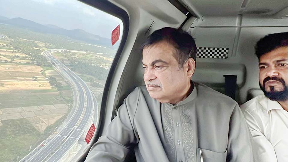 Mysuru-Bengaluru 10-lane Expressway: Gadkari completes aerial survey; drives on NH 275