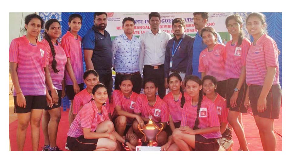 Runner-up in VTU Inter-Collegiate Rest of Bengaluru Division Women Kho-Kho