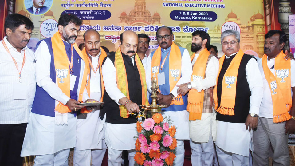 CM inaugurates BJP SC Morcha National Executive Meet in City