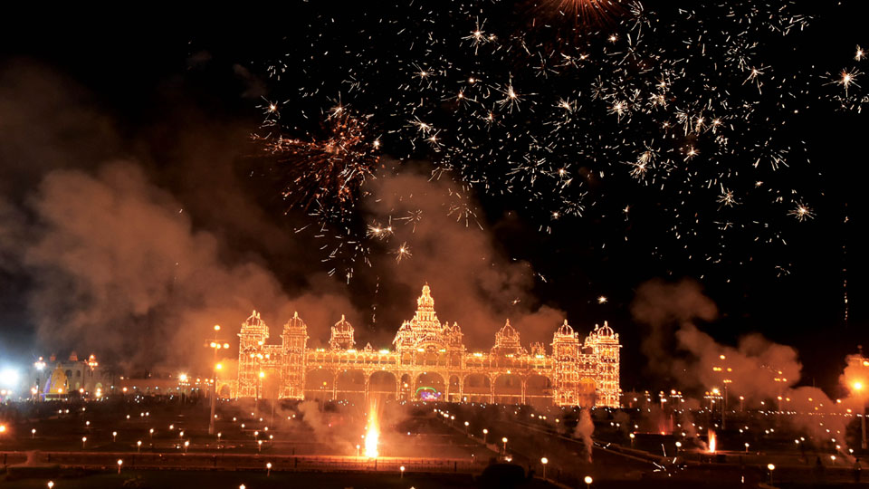 Mysore Palace sparkles as 2023 arrives