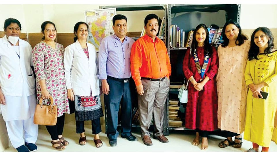 Library set up at District Hospital
