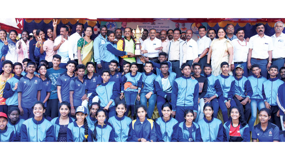 Dakshina Kannada emerges Champion in State-level Athletics Meet