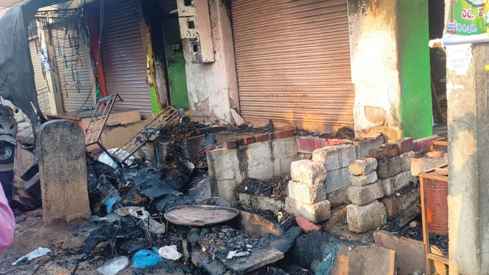 Sweet shops gutted in fire