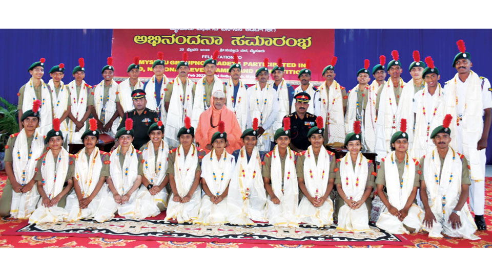 JSS Mahavidyapeetha felicitates NCC Cadets of R-Day Camp