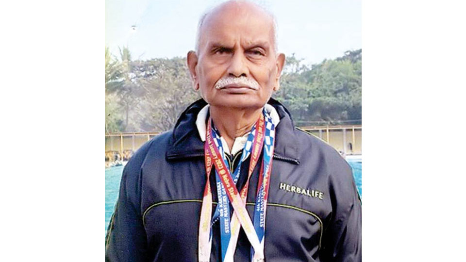 Elderly swimmer bags medals at State-level