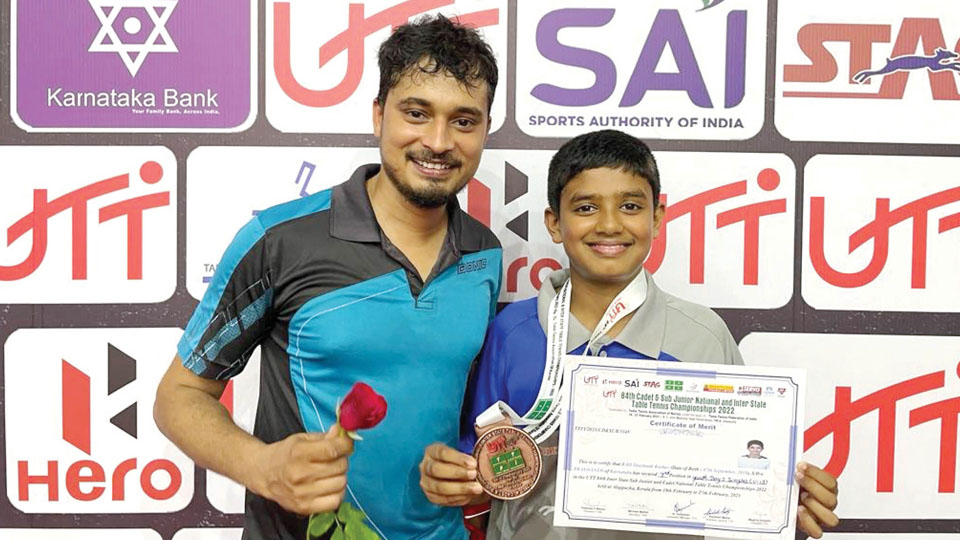 Bags bronze medal in U-13 National TT Championship