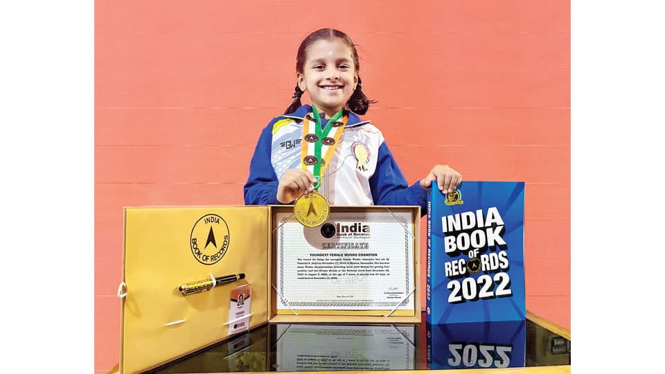 City girl enters India Book of Records as ‘Youngest Female Wushu Champion’