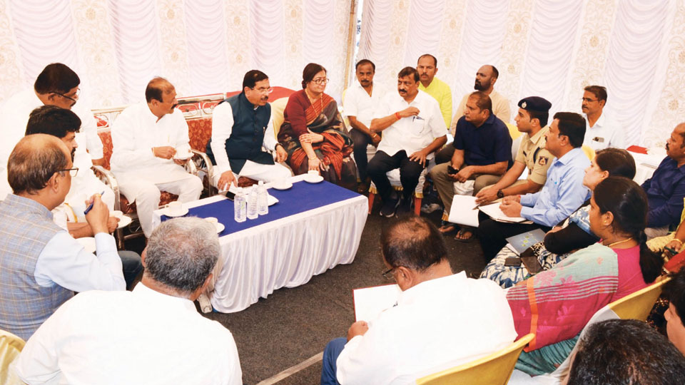 BJP leaders meet in Mandya ahead of PM’s visit