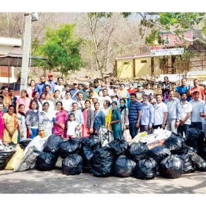 Cleanliness drive held atop Chamundi Hill
