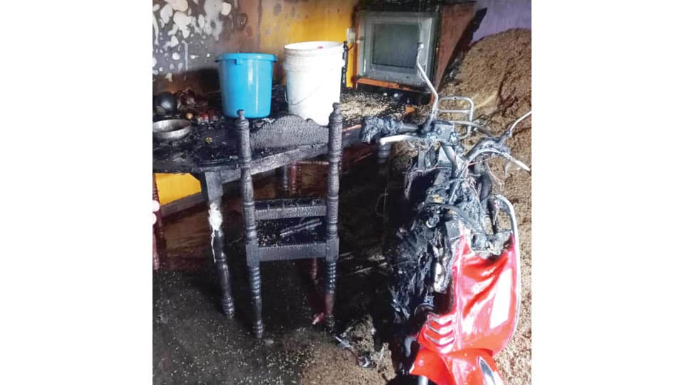 Household items gutted in fire caused by EV battery explosion