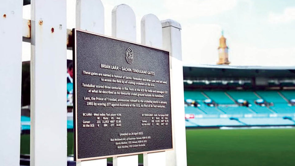 Tendulkar, Lara honoured with gates at Sydney Cricket Ground