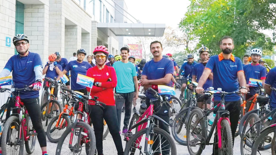 Mysuru Cyclothon marks World Health Day by Manipal Hospital
