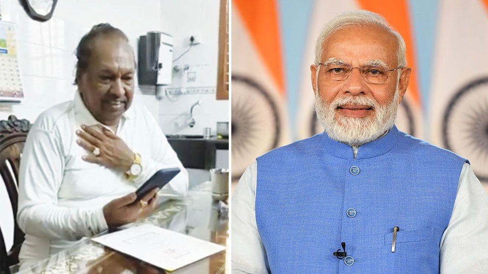 PM Modi calls Eshwarappa; says party stands with him