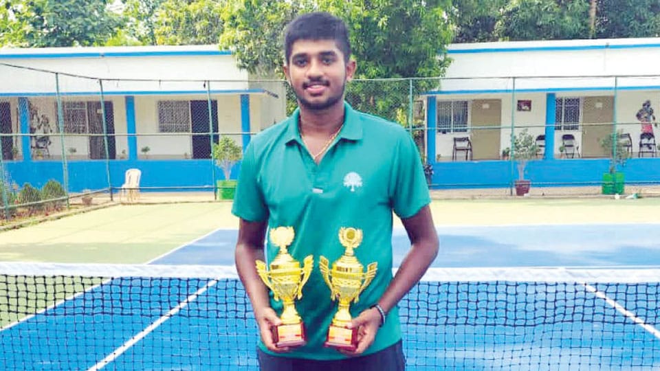 AITA National Ranking Tennis Tournament: City’s G. Manish wins both Singles & Doubles titles