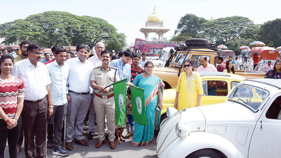 Vintage car rally for voter awareness 