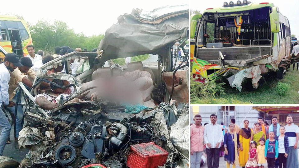 Nine tourists from Ballari killed as car rams into bus