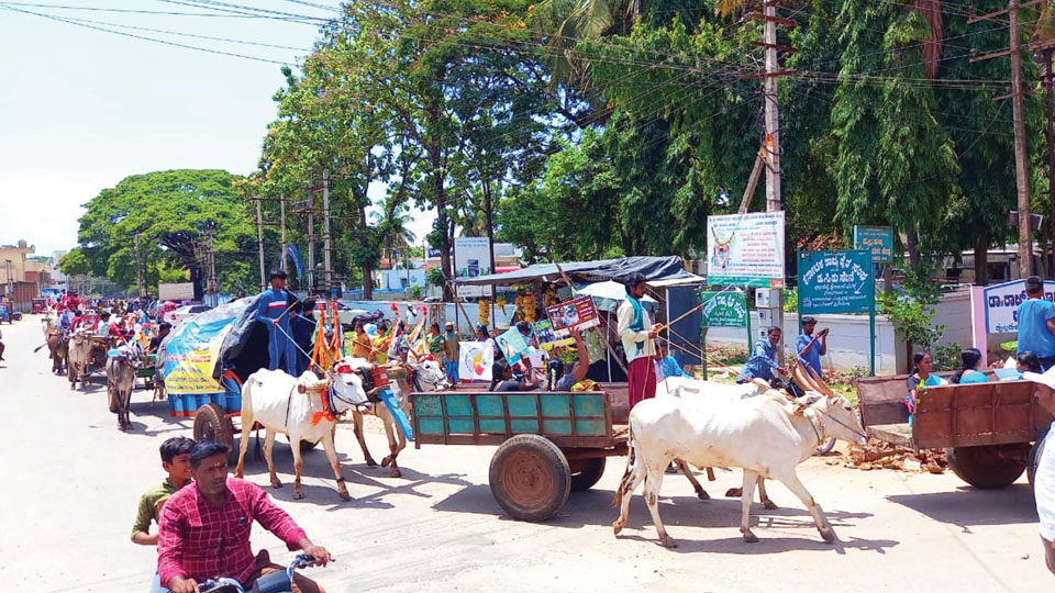 SVEEP Committee organises bullock carts jatha to create awareness about voting