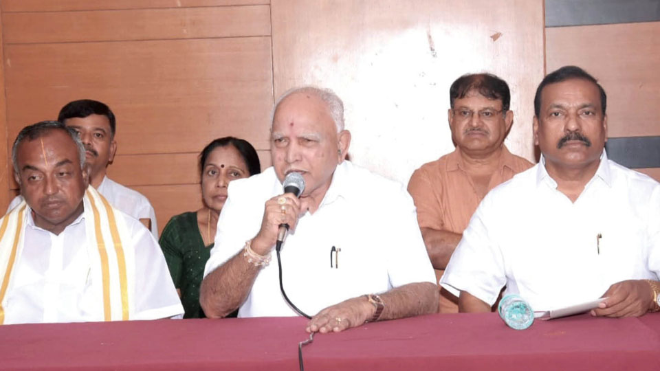 BSY calls upon Lingayat leaders to ensure victory of T.S. Srivatsa