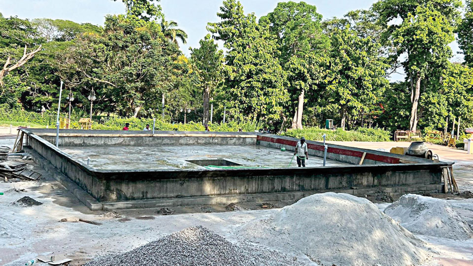 Musical fountain works at KRS to be completed in a month