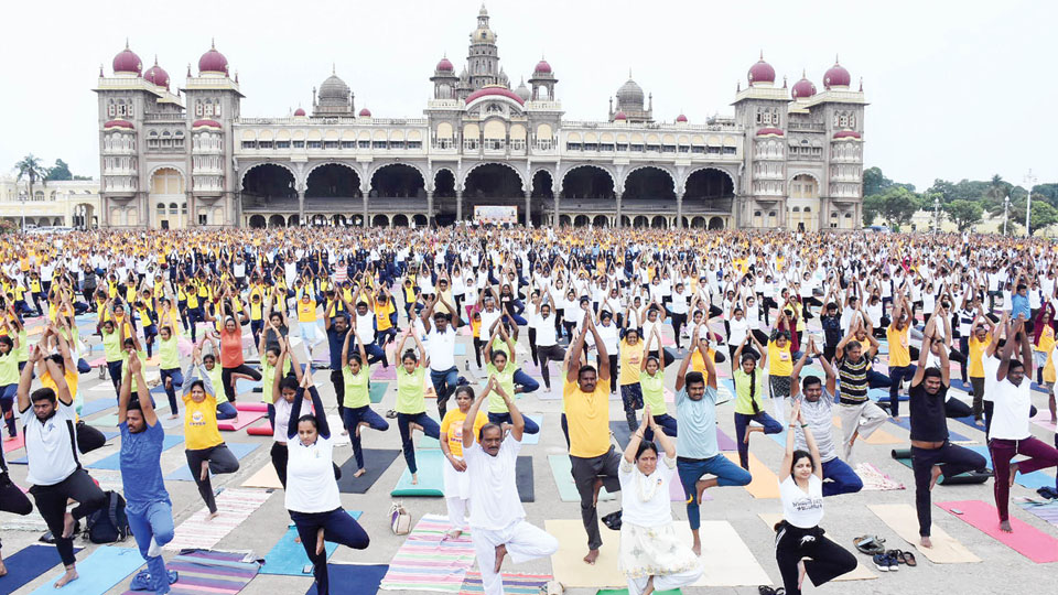 Yoga at Mysore Palace