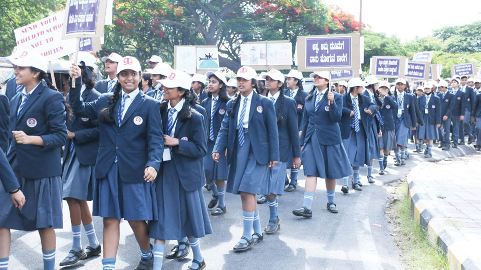 Students’ rally marks World Day Against Child Labour