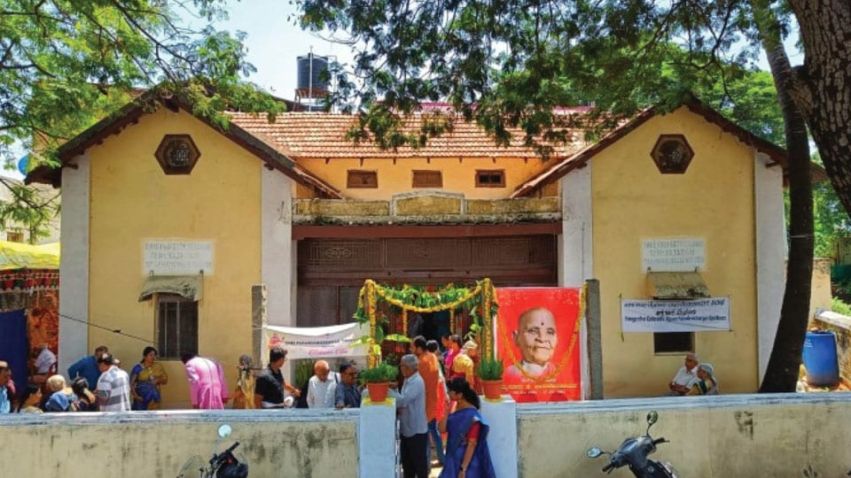 Violin trio at Mysore Vasudevacharya’s house on Sunday morning      