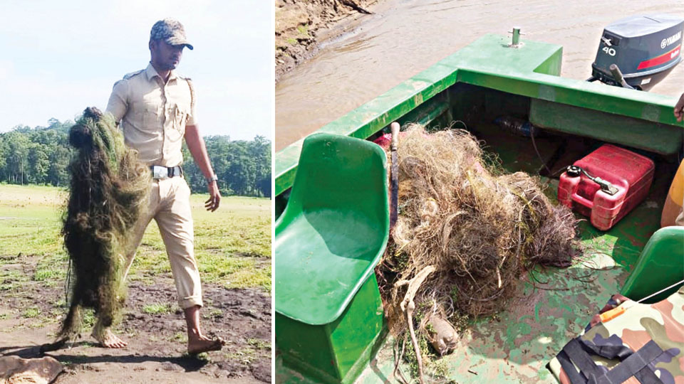 Fishing nets cleared from Kabini backwaters